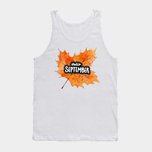 Autumn/Fall Orange Cat Tank Top